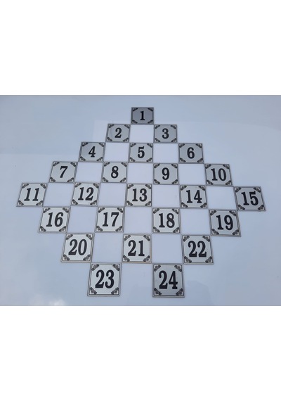 Kapı Numarası No 1'Den 24 E 4X4 Cm