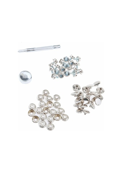 Paslanmaz Çelik Tuval Snap Kit - 62 Pcs Tekne Kapağı Çantalar İçin Pres Saplamaları