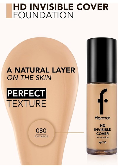 Invisible Cover Hd Hafif Yapılı & Yarı Parlak Bitişli Spf30 Fondöten Çok Renkli 82486379