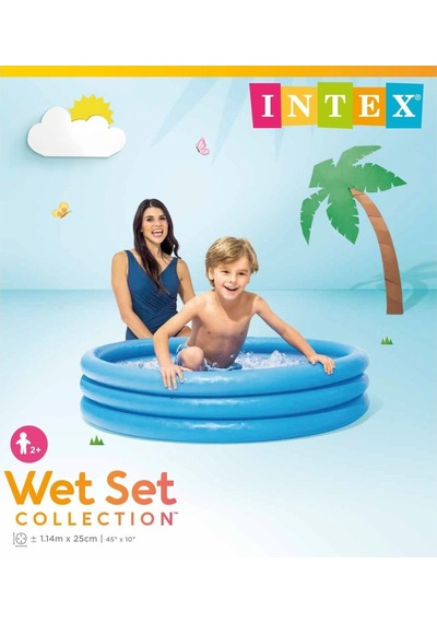 İntex Kristal Mavi Havuz 114x25 CM Çok Renkli
