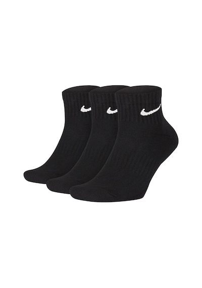 Nike Dri Fit Everyday Cotton Cushioned Ankle Scok Unisex 3lü Çorap Siyah Siyah