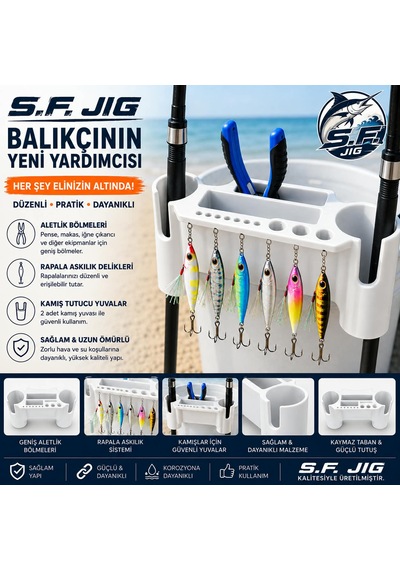 Balıkçı Kovası Askı Aparatı - Kamış, Olta Ve Ekipman Tutucu