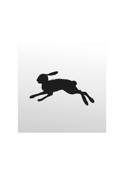 Folyo Sticker Çöl Tavşanı 60cm Uzunluk Siyah