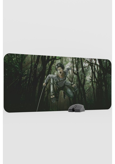 Levi Ackerman Anime V2 - 90x40 Xxl Gaming Kauçuk Kaymaz Taban Mouse Pad Fare Altlığı