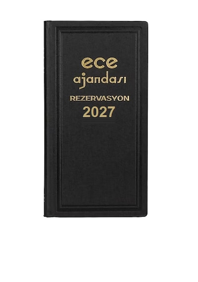 Ece 2027 Ticari Ajanda Avrasya Rezervasyon 17x33 Siyah