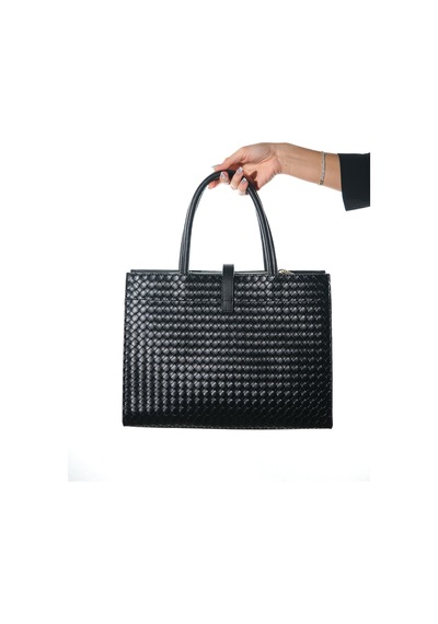 Luvishoes Morvena Siyah Örgü Kadın Kol Çantası