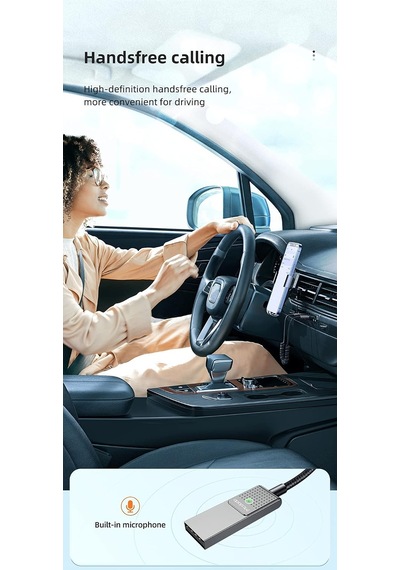 Lexroo Bluetooth Car Receiver Aux, Gri