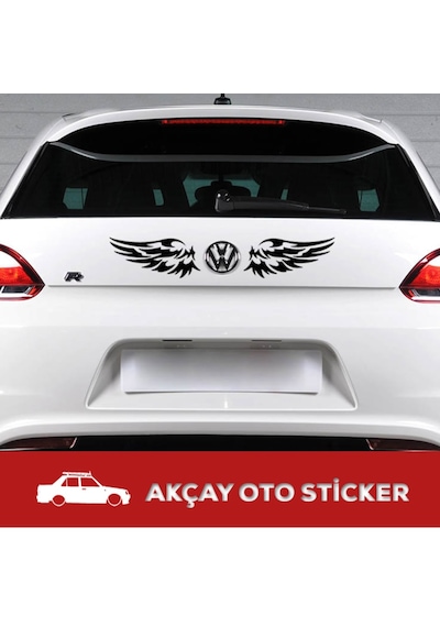 (2 Adet Set) Kanat Sticker Araba Sticker Kanat Araç Sticker