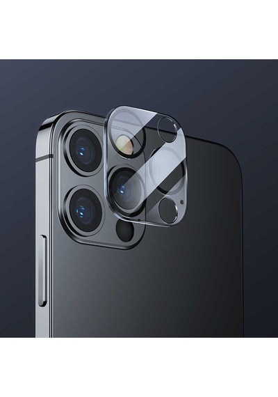Apple Uyumlu iPhone 12 Pro Integrated Kamera Lens Koruyucu Cam Şeffaf
