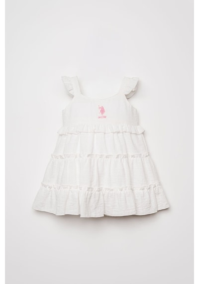 U.s. Polo Assn. Kız Bebek Beyaz Elbise 5274-50165 Beyaz