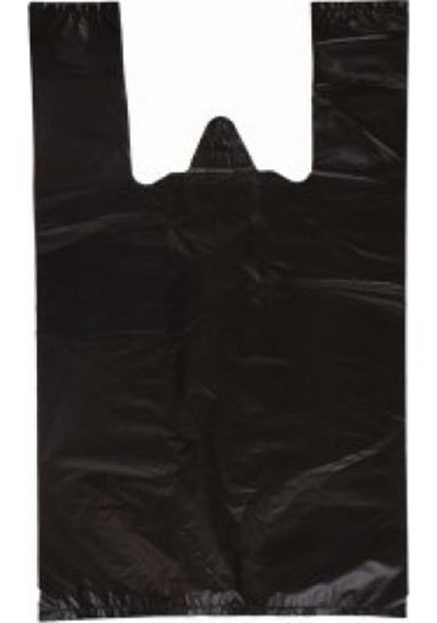 Hışır Atlet Poşet - Renk: Siyah - Cici Boy 23x38 Cm - 1 Kg