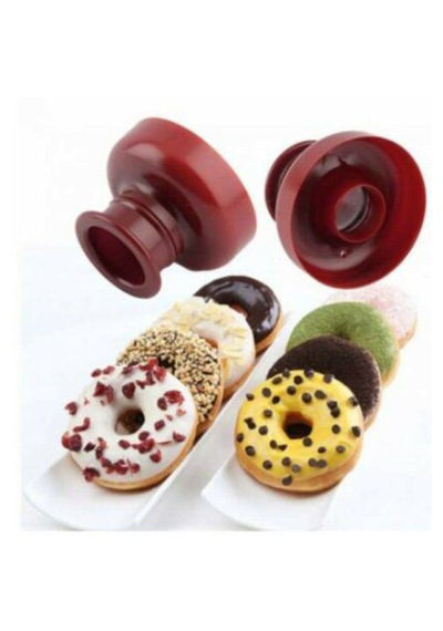 Pratik Donut Kek Kalıbı Hamur Kesici Ve Şekillendirici Aparat Pasta Ve Tatlı Kalıbı Çok Renkli