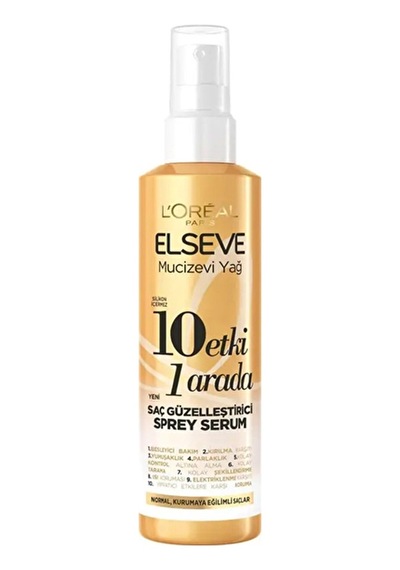2 Adet Elseve Mucizevi Yağ 10 Etki 1 Arada Saç Güzelleştirici Sprey Serum 150ml