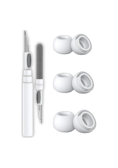 Airpods Pro 3. Nesil Uyumlu Toz Filtreli Premium Silikon Yedek Kulaklık Uçları Ve 3'ü 1 Arada Airpods Temizleme Kalemi Seti Xs/s/m