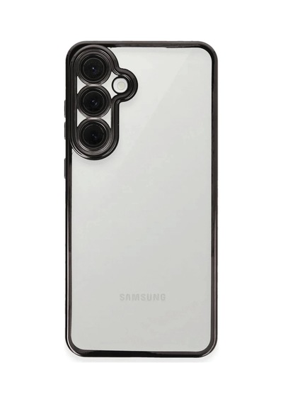 Samsung Galaxy S24 Fe Uyumlu Kılıf Lensli Silikon - Siyah
