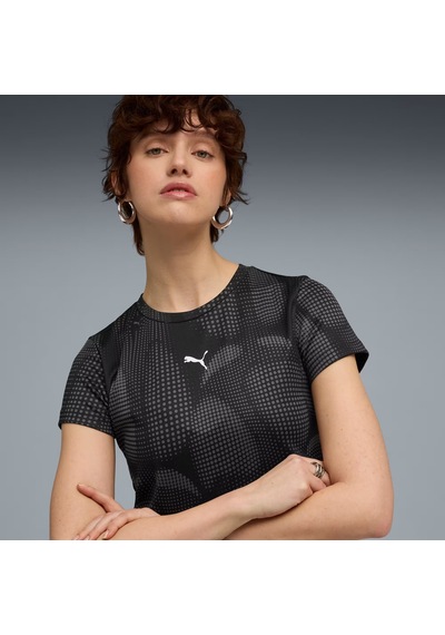 Puma Dare To Kadın Baskılı Baby Tişört 632145 01 Siyah