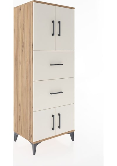 Hyperion Dolap 2 Raflı 2 Çekmeceli 4 Kapaklı 60x44x163 Çam-ay... Çam