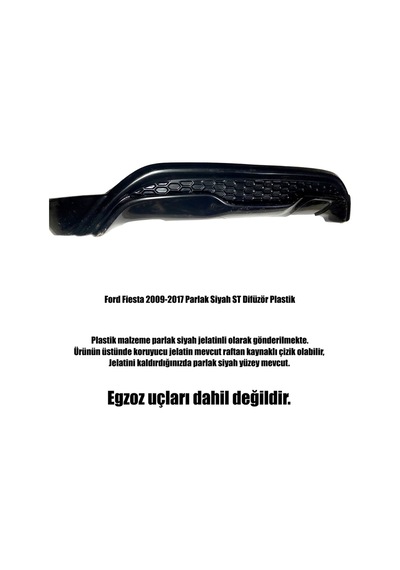 Ford Fiesta 2009-2017 Uyumlu Parlak Siyah Plastik St Difüzör