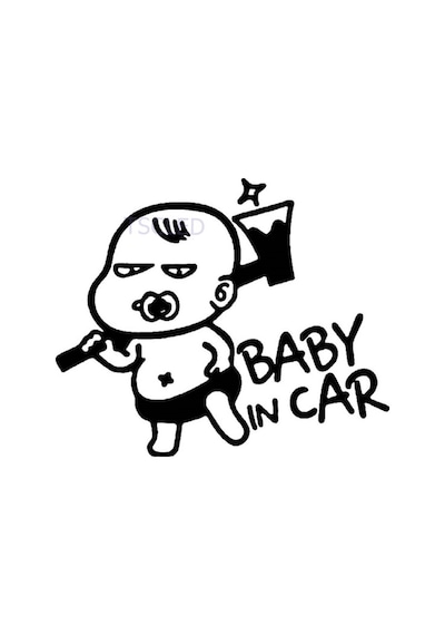 Komik Arabada Savaşcı Bebek Var Sticker Yapıştırması