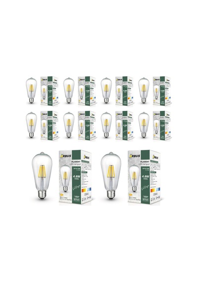 Stb64 4.8w E27 Led Ampul Clear Beyaz Işık 600lm