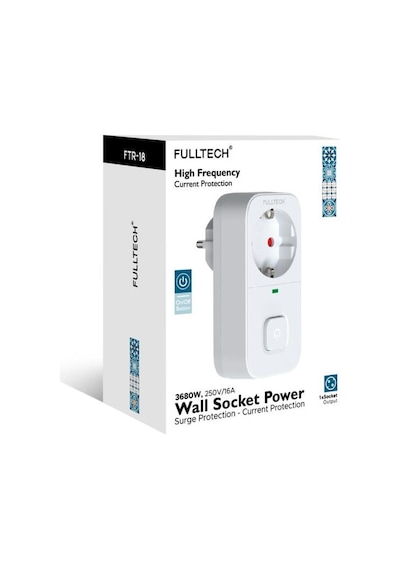 Fulltec FTR-18 Akım Korumalı Akıllı Priz