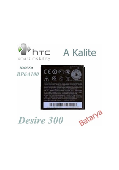 Htc Bp6A100 Batarya Desire 300 Uyumlu Batarya