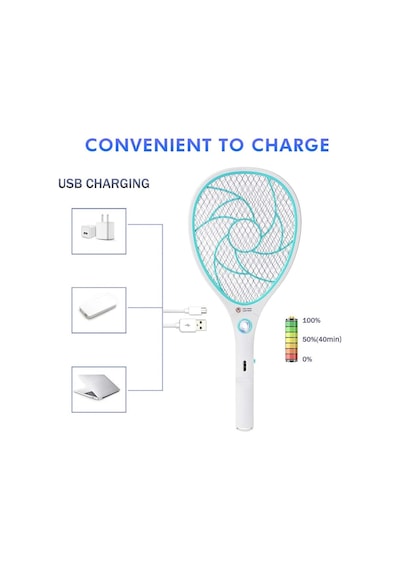 Şarj Edilebilen USB Raket Sinek Öldürücü