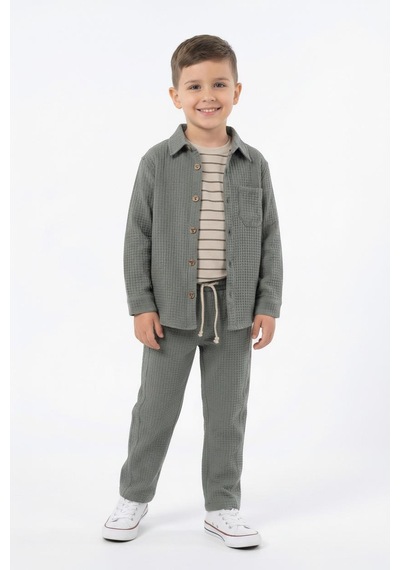 Mevsimlik Casual 3lü Takım Taş