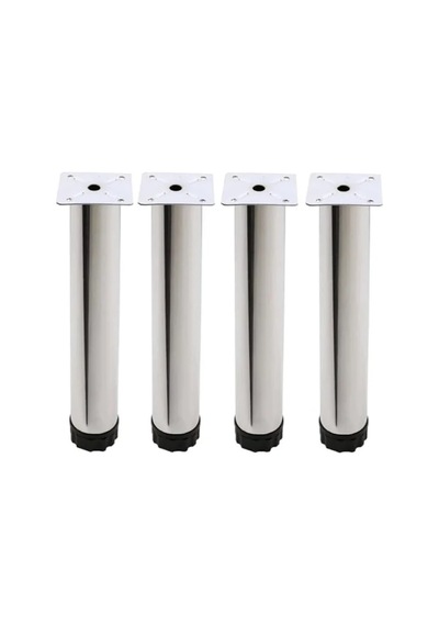 Ayarlanabilir Metal Destek Yükseltici Koltuk Ayağı 4 Adet, 25 Cm Abanoz