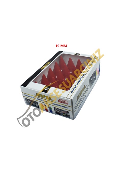 A Kalite Mefsa Bijon Kapağı Sivri 19 Mm Kırmızı 20 Li Set