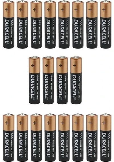 Duracell Alkalin 1.5 Volt Aaa 20 Li İnce Kalem Pil Lr03/mn2400