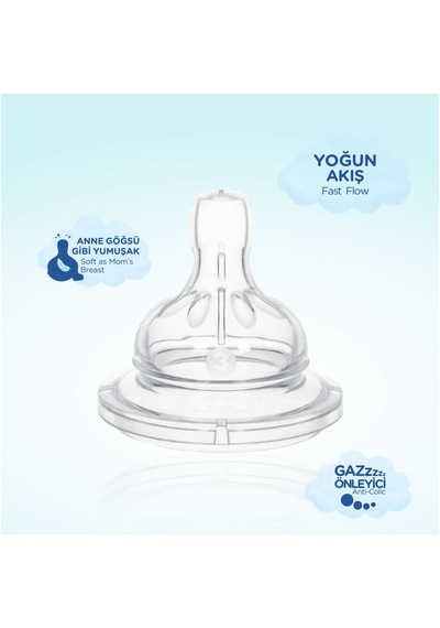 Wee Baby  Silikon Biberon Emziği Yoğun Akış No:3 18+ Ay