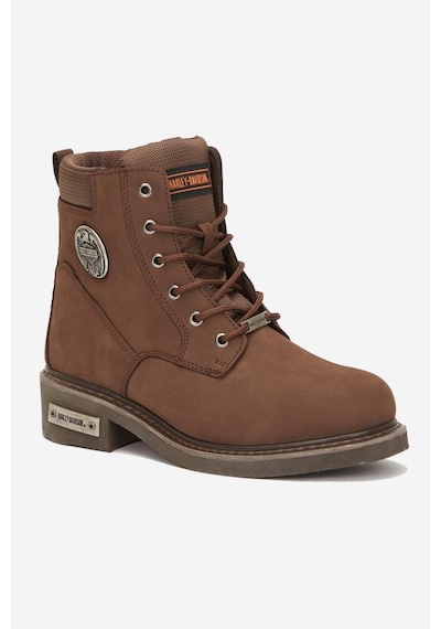 Harley Davidson Jim Hakiki Nubuk Deri Bot 36-40 Dark Brown Nubuk Kahverengi