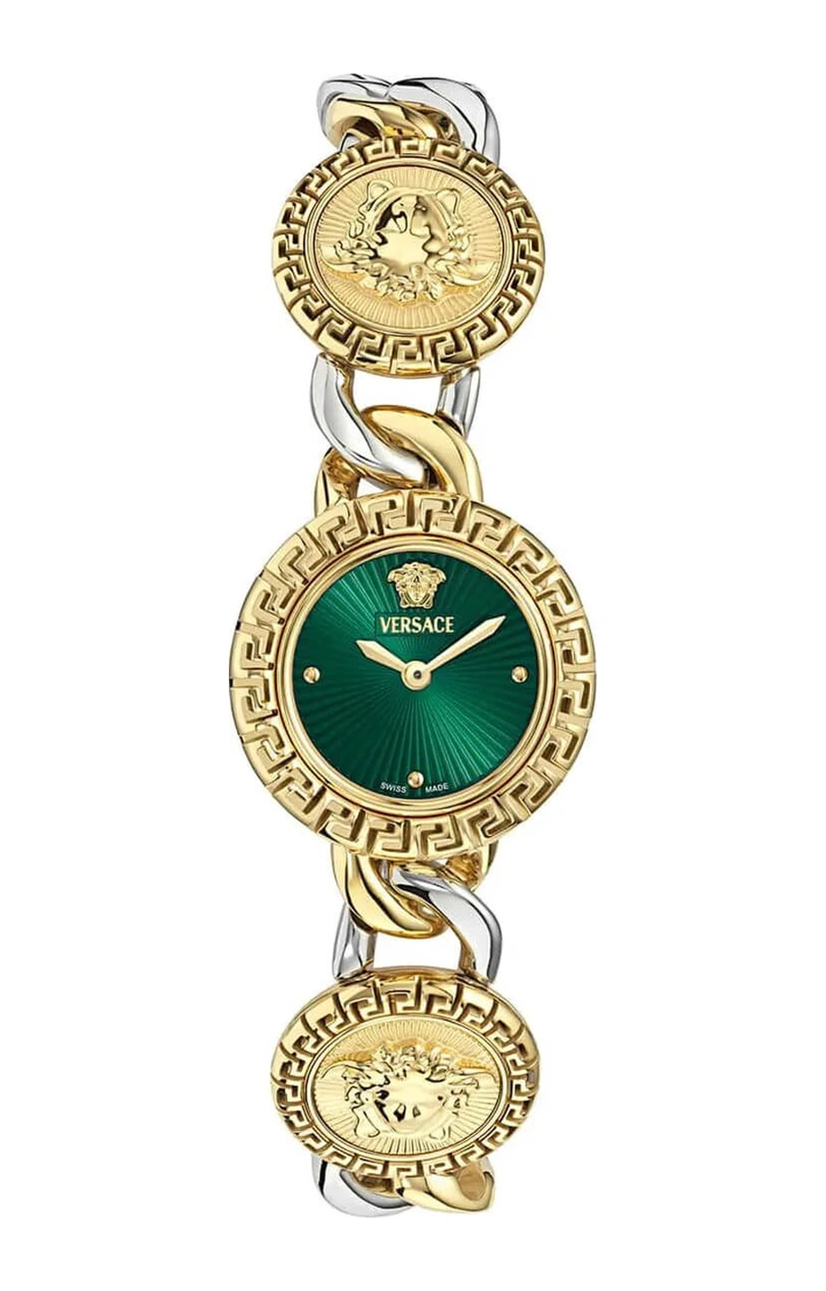 Versace Greca Stud Icon 28 Mm Quartz Saat Vrscve0q00125 Yeşil