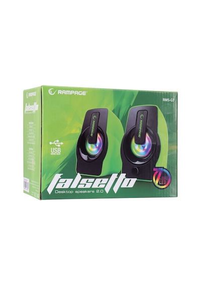 Rampage Rms-G7 Falsetto 2.0 6 Watt Rgb Ledli Yeşil Multimedia Gam