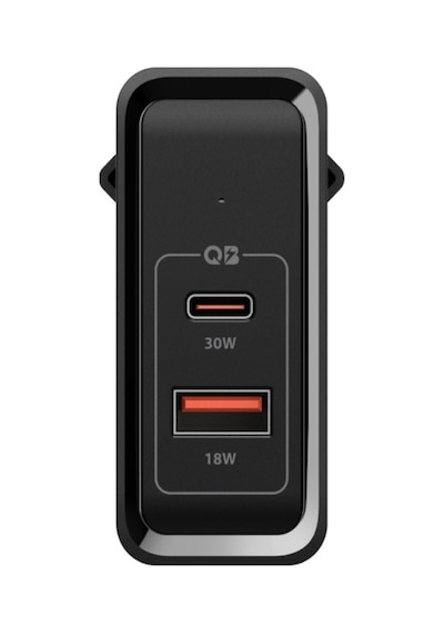 Spigen SteadiBoost F211 48 W Uyumlu iOS/Android/MacOS Hızlı Şarj Adaptörü Siyah - 000AD24973