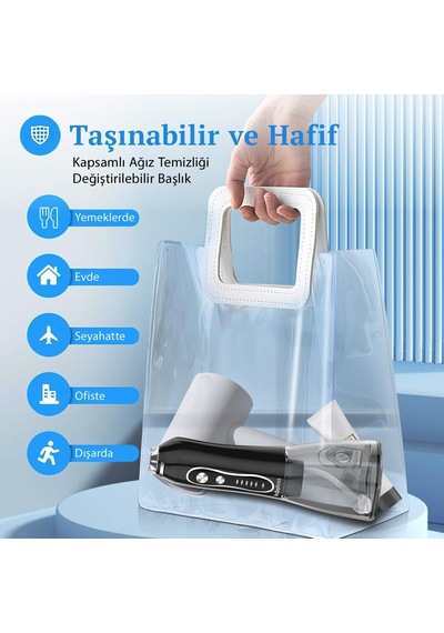 H2ofloss Şarjlı Kablosuz Ağız Duşu, Hızlı Ve Etkili Diş Arası Tem