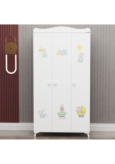 Garaj Home Yıldız 3 Kapaklı Dolap - Ayıcık Garaj Home Yıldız 3 Kapaklı Dolap - Ayıcık