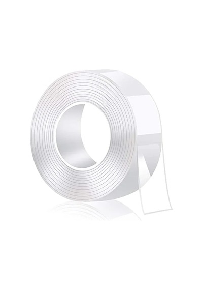 5m Çift Taraflı Bant - Yıkanabilir, Güçlü Yapışkan, Şeffaf 0,13mm X 48mm X 25mt