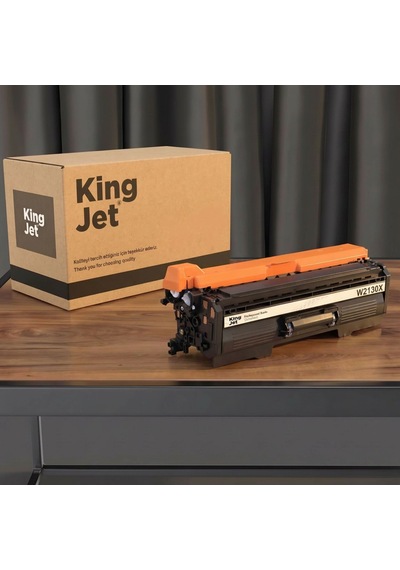 Kingjet Hp Uyumlu  W2130x Siyah Yüksek Kapasiteli Tekli Çipli Uyumlu  Toner Color Laserjet Enterprise Mfp 5800f