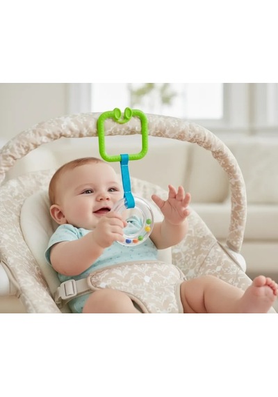 Babyjem Pusete Asılabilir Kare Sesli Çıngırak Sarı