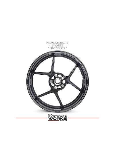 Tüm Motosikeltler Uyumlu 17 İnch Jant Sticker Seti 57885499