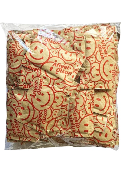 Paketli Cep Islak Mendil - 100'lü Paket - Afiyet Olsun Baskılı 100'lü Set