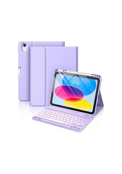 Apple Uyumlu iPad Air 11 4/5/6 Nesil M2/m3 2025 Klavyeli Tablet Kılıfı Klavye + Stand