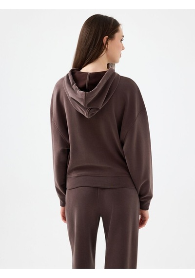 Loft Regular Fit Kadın Sweatshirt Lf2041114 Q1.v1 Koyu Kahverengi