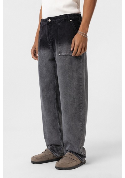 Vamos Cep Detaylı Baggy Fit Jean Antrasit