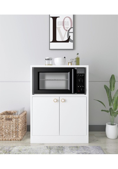 Floradesign Wen80 Çok Amaçlı Dolap /fırın Dolabı /mutfak Organizeri Beyaz