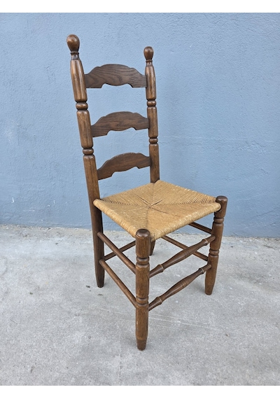 Vintage Masif Ahşap Sandalye 1 Adet Ac05 Çok Renkli