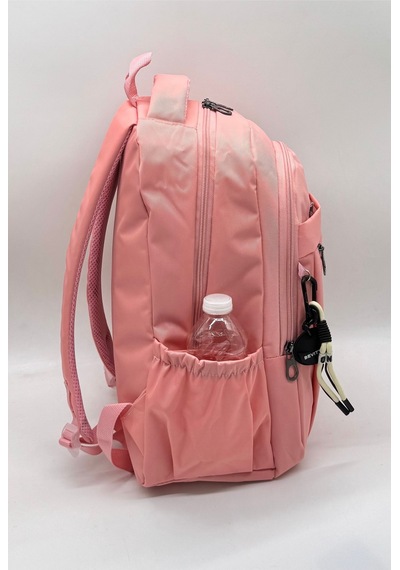 Su Geçirmez Kumaş Unisex Okul Çantası Pudra Renk Okul Sırt Çantası 2300 Pudra Pembe