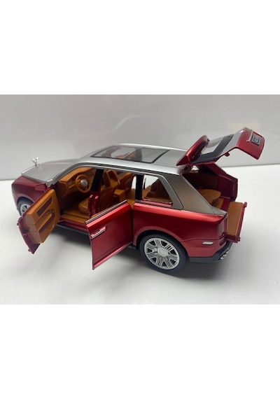 Rolls Royce Metal Model Araba Metal Oyuncak Araba 1.24 Koleksiyon Araba Kapılar Açılır Sesli Işıklı Gri